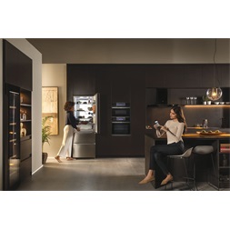 Haier HTW7720ENMP szürke, alulfagyasztós, Hűtő:343L, Fagyasztó:140L, No frost hűtőszekrény