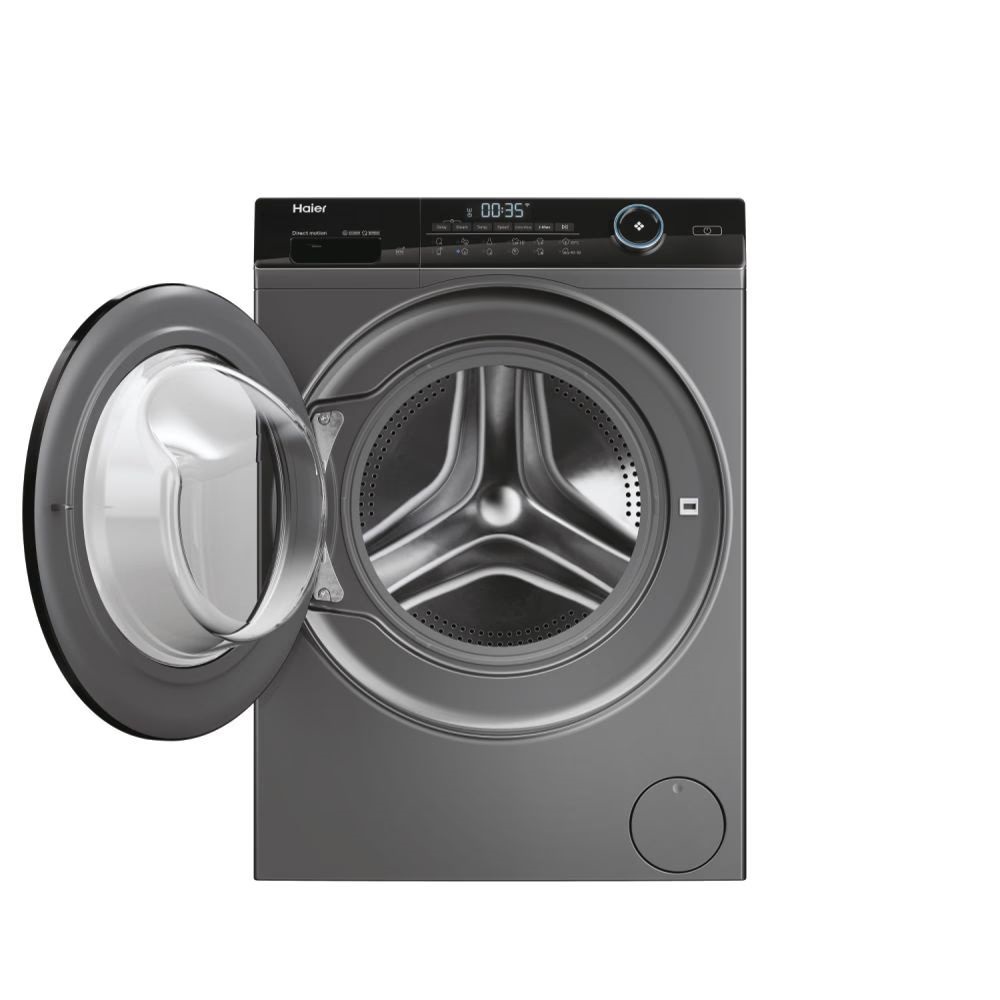 Haier HW80-B14959S8U1S antracit, elöltöltős, max.1400ford., 8 kg, mosógép