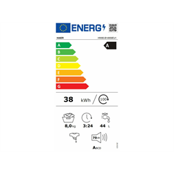 Haier HW80-B14959U1-S elöltöltős mosógép