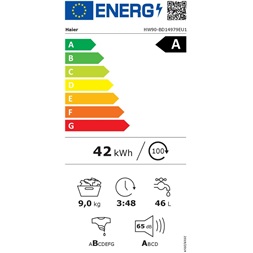 Haier HW90-BD14979EUGS elöltöltős mosógép