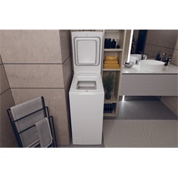 Haier HW90-BPD13386U-S fehér, felültöltős, max.1300ford., 9 kg, mosógép