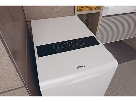 Haier HW90-BPD13386U-S fehér, felültöltős, max.1300ford., 9 kg, mosógép