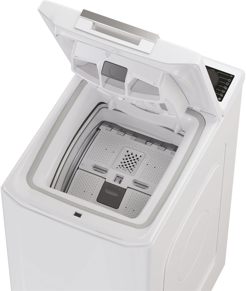 Haier THASN286TM5-S fehér, felültöltős, max.1200ford., 8 kg, mosógép