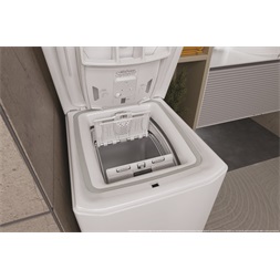 Haier THASN476TM5-S fehér, felültöltős, max.1400ford., 7 kg, mosógép