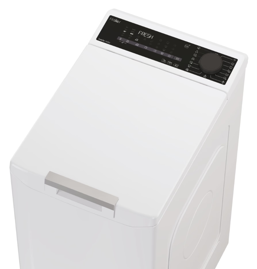 Haier THASN476TM5-S fehér, felültöltős, max.1400ford., 7 kg, mosógép