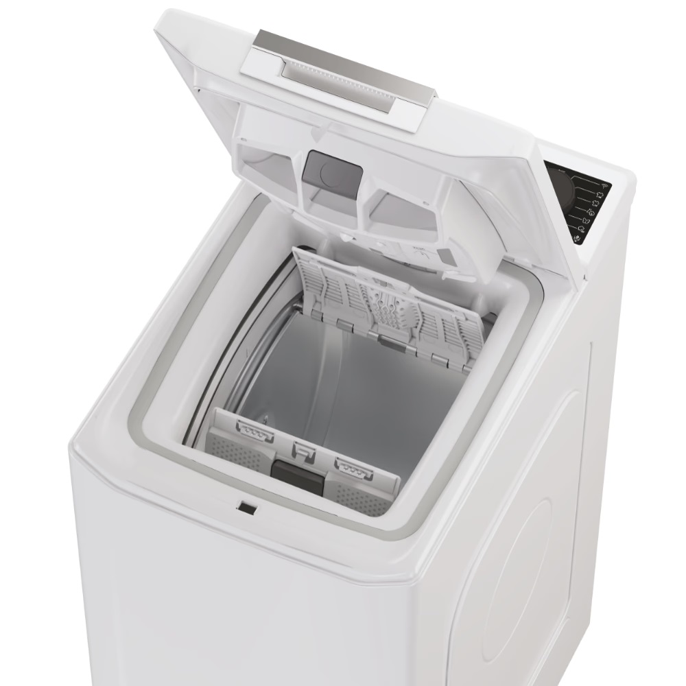 Haier THASN476TM5-S fehér, felültöltős, max.1400ford., 7 kg, mosógép