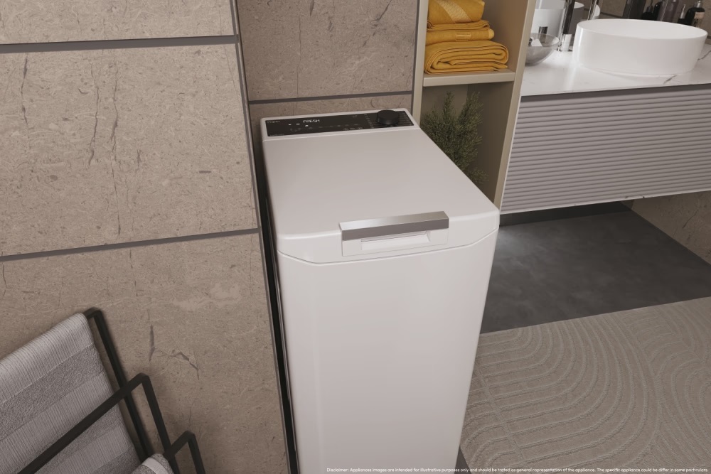 Haier THASN476TM5-S fehér, felültöltős, max.1400ford., 7 kg, mosógép