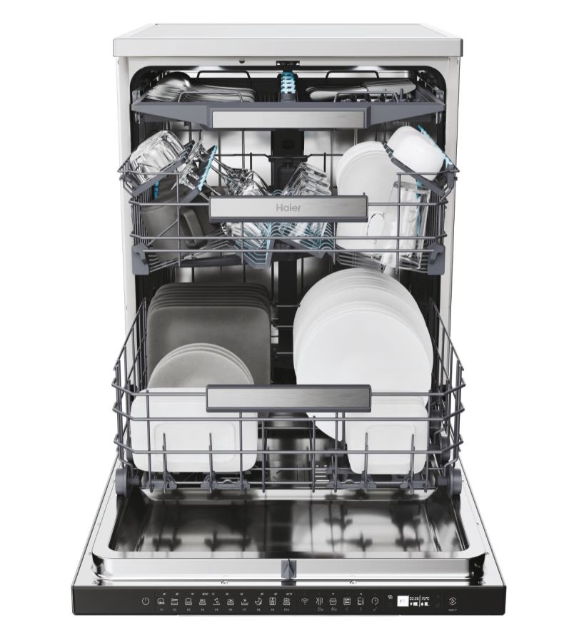 Haier XF 4A4M4PX szürke, programok száma: 10, szabadonálló, 14 terítékes mosogatógép 