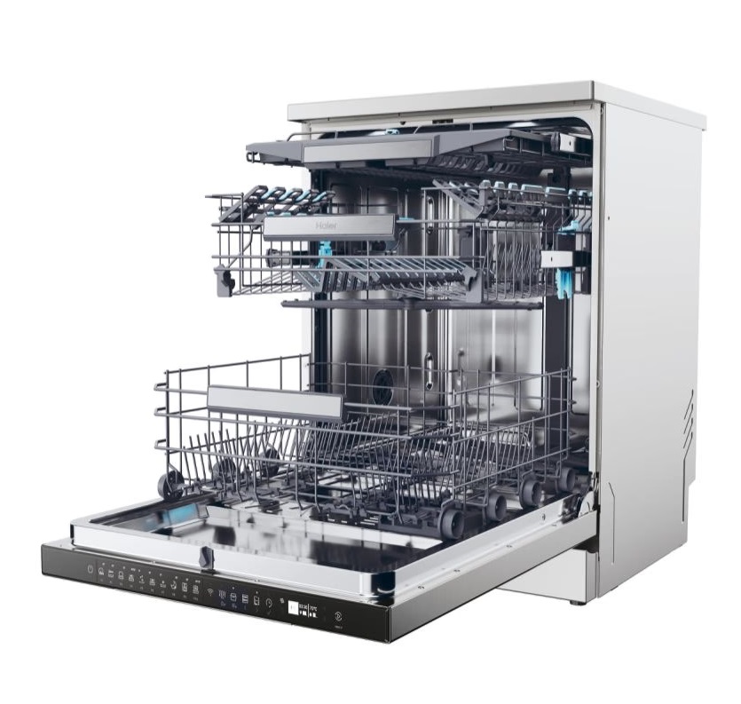 Haier XF 4A4M4PX szürke, programok száma: 10, szabadonálló, 14 terítékes mosogatógép 