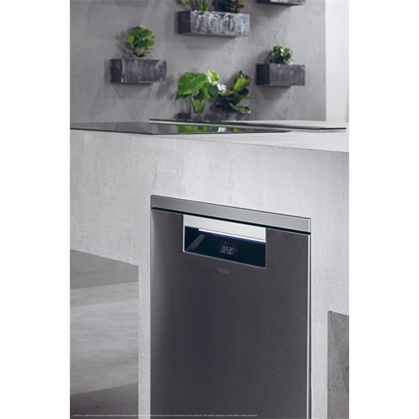 Haier XF 4A4M4PX szürke, programok száma: 10, szabadonálló, 14 terítékes mosogatógép 