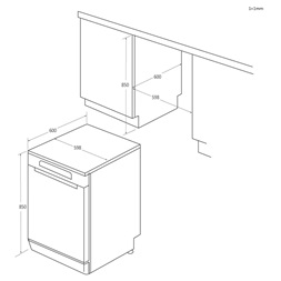 Haier XF 4A4M4PX szürke, programok száma: 10, szabadonálló, 14 terítékes mosogatógép 