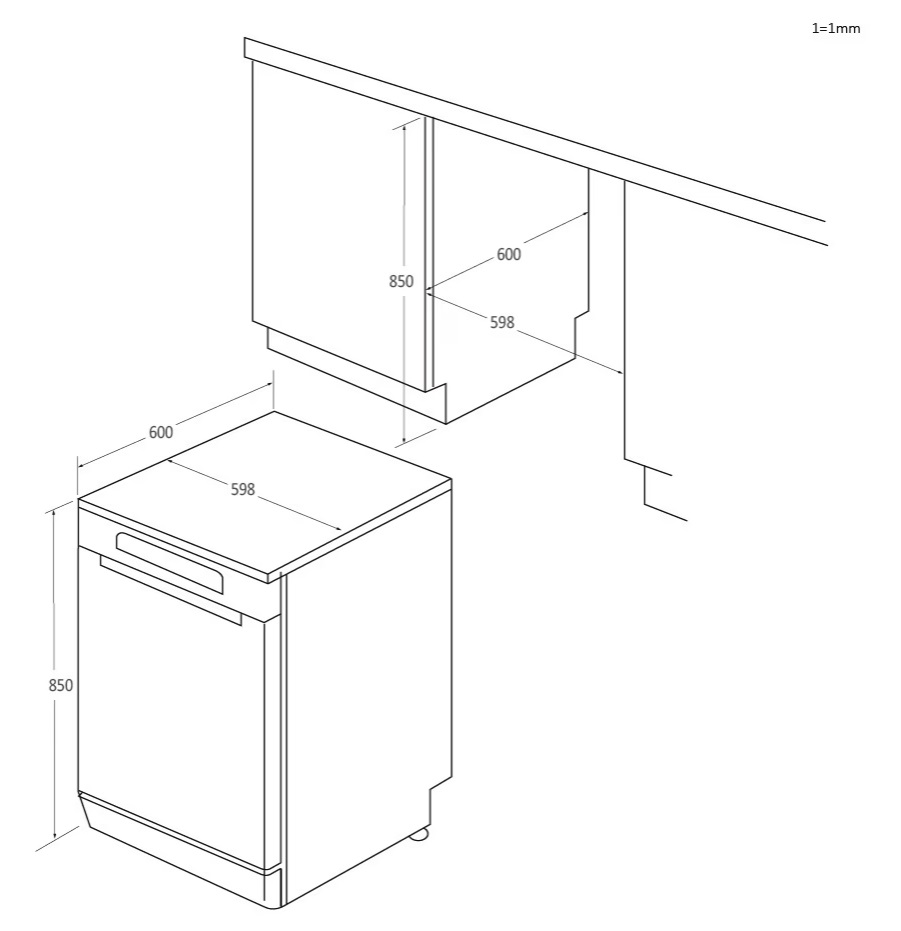 Haier XF 4A4M4PX szürke, programok száma: 10, szabadonálló, 14 terítékes mosogatógép 