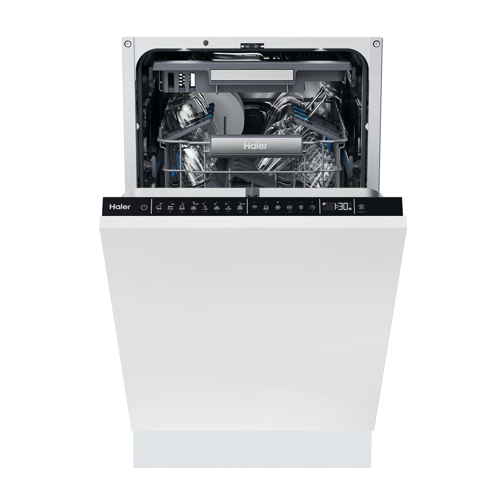 Haier XI1C1TB4LPCFB fekete, programok száma: 8, keskeny beépíthető, 11 terítékes mosogatógép 