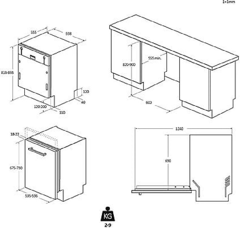 Haier XI 6C4S3FSB fekete, programok száma: 10, beépíthető, 16 terítékes mosogatógép 