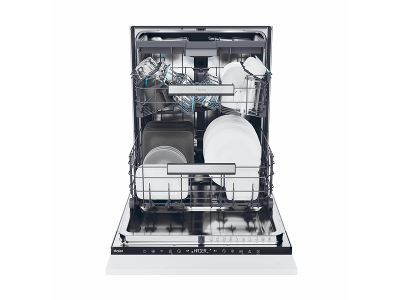 Haier XS 6B0S3FSB fekete, programok száma: 10, beépíthető, 16 terítékes mosogatógép 