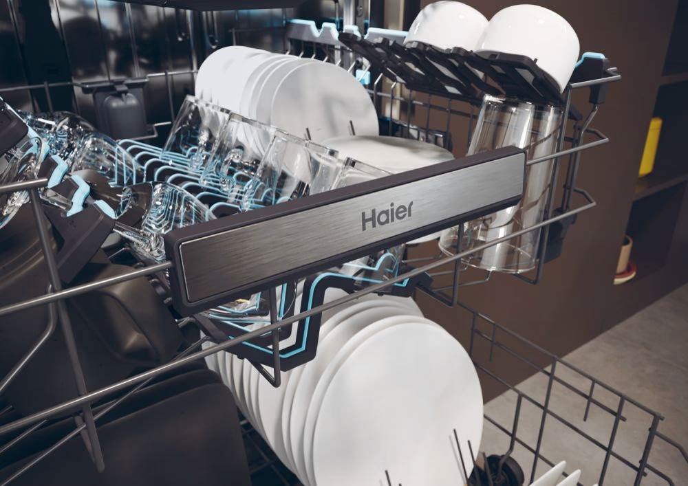 Haier XS 6B0S3FSB fekete, programok száma: 10, beépíthető, 16 terítékes mosogatógép 