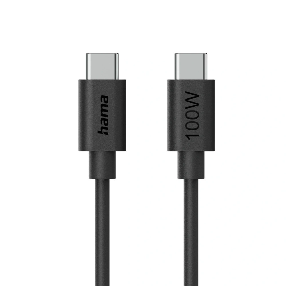 Hama 00086448 1,2m USB-C - USB-C fekete adatkábel