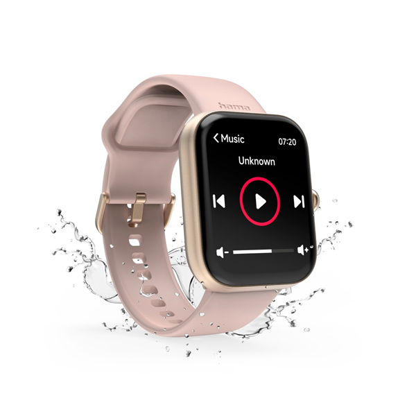 Hama 00178615 "Smartwatch 5000" rózsaarany szögletes okosóra (Újszerű)