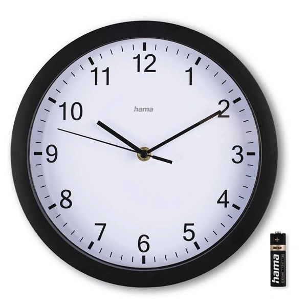 Hama 00185865 Elba 25cm fekete falióra