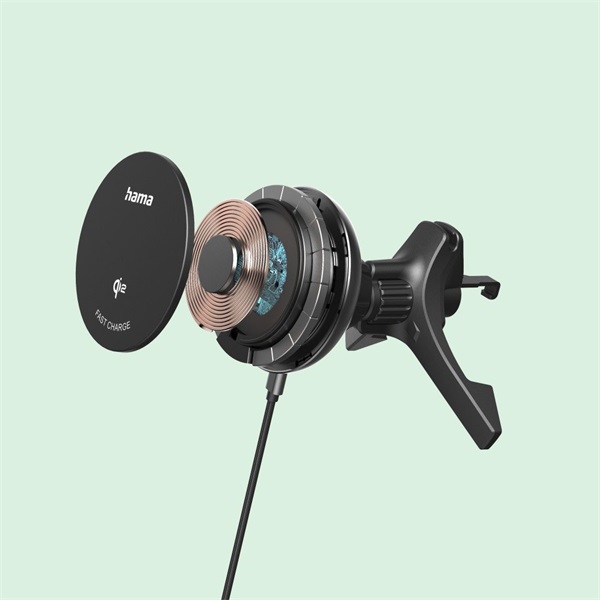 Hama 00201736 QI2-MAGNETIC 15W vezeték nélküli autós töltő
