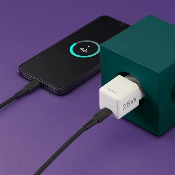 Hama 00201981 25W Type-C fehér hálózati töltő