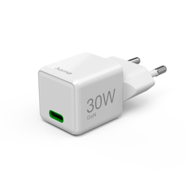 Hama 00201982 SUPER MINI 30W PD QC USB-C fehér hálózati töltő