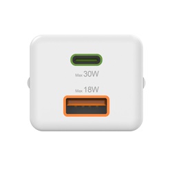 Hama 00201992 MINI 30W PD QC USB/USB-C fehér hálózati töltő