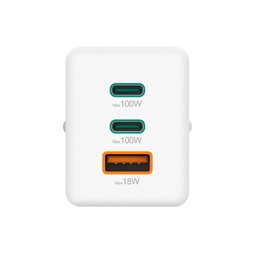 Hama 00201997 100W GAN PD QC USB/USB-C fehér hálózati töltő