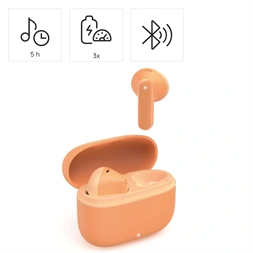 Hama 00221757 "Freedom light2" True Wireless,hangerő szabályozós, narancs headset