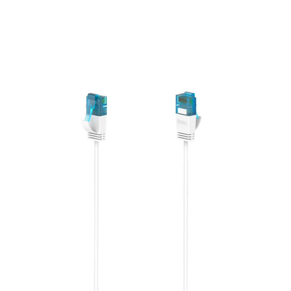 Hama 200689 "Slim-Flexible" FIC CAT6 (10Gbps) 1,5m fehér patchkábel
