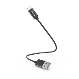 Hama 201600 FIC E3 USB Type-C, 0,2m, fekete adatkábel