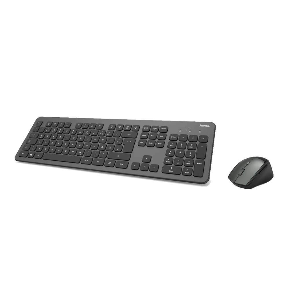 Hama 13182677 "KMW-700" antracit vezeték nélküli billentyűzet + egér