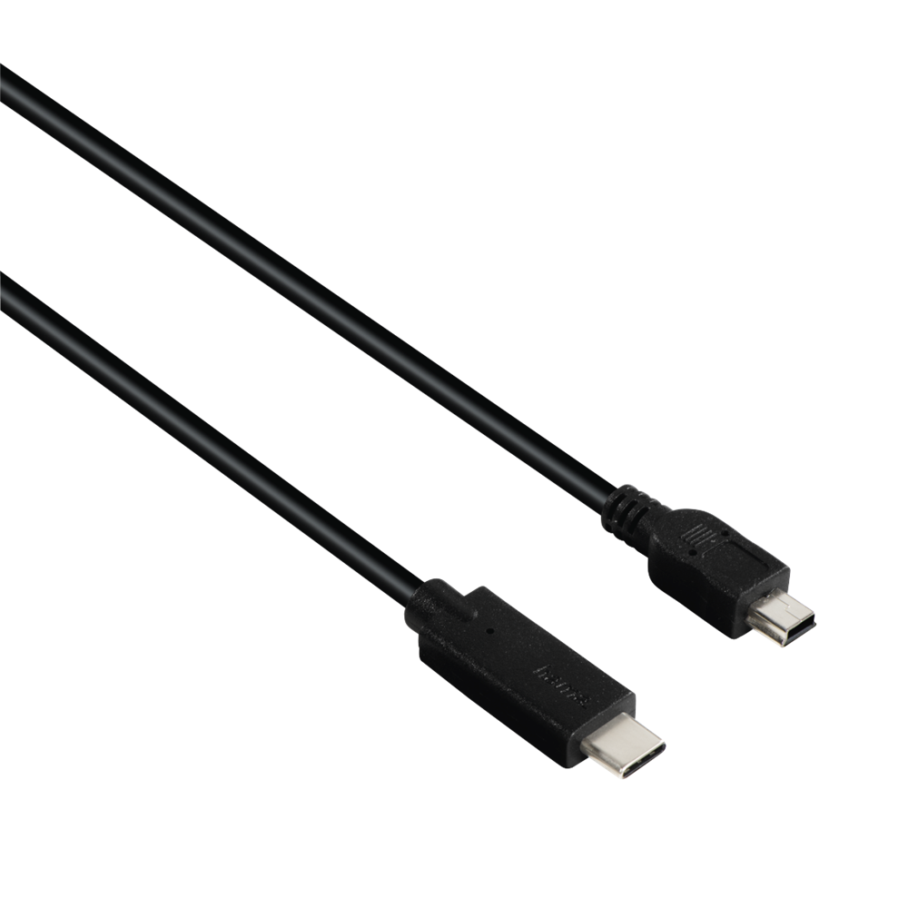 Hama 135744 USB Type-C - mini USB 0,75m fekete adatkábel