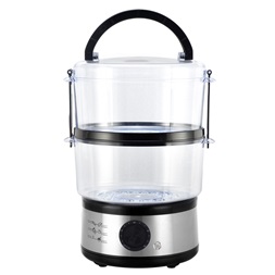 Hausberg HB-1350 400W rozsdamentes acélházas, 2 szintes 4,8L, gőzölési funkcióval, rizsfőzővel, ételfőző gép