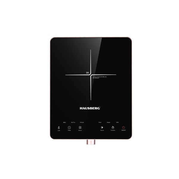 Hausberg HB-1526RZ 2000W-os rózsaszín,érintésvezérléssel, elektromos egylapos indukciós főzőlap