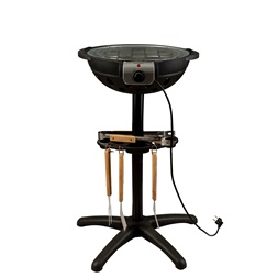 Hausberg HB-540 1600W  állvánnyal, 39,5cm grill átmérő, 5 fokozat, elektromos barbeque grillszett