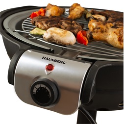 Hausberg HB-540 1600W  állvánnyal, 39,5cm grill átmérő, 5 fokozat, elektromos barbeque grillszett