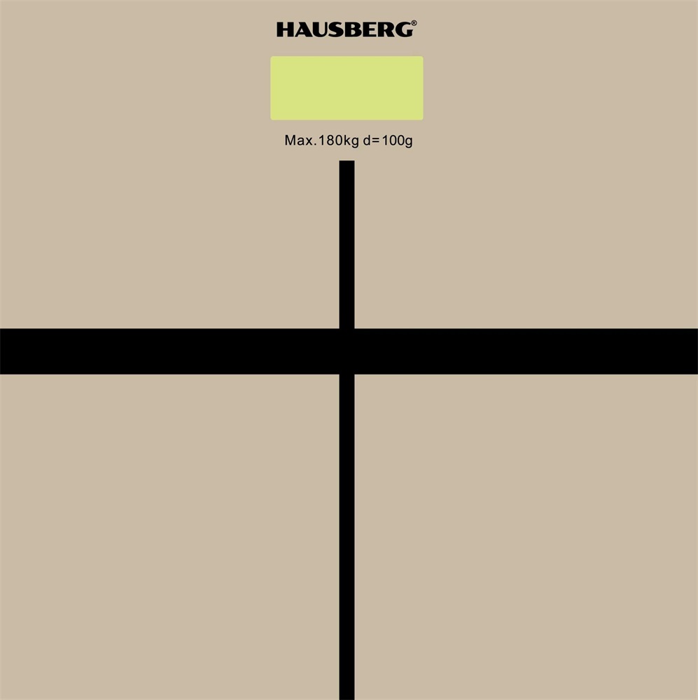 Hausberg HB-6003AB üveg fürdőszobai mérleg bézs (Újszerű)