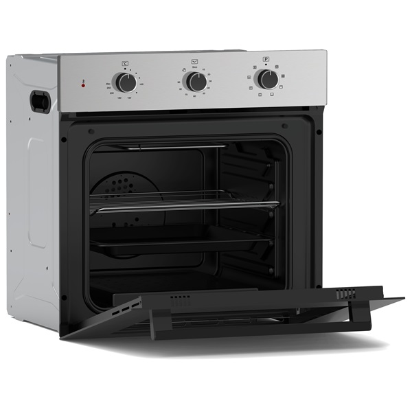 Hausberg HB-8044NG fekete, beépíthető, 58L, 1600W, grill, turbóventilátorral sütő