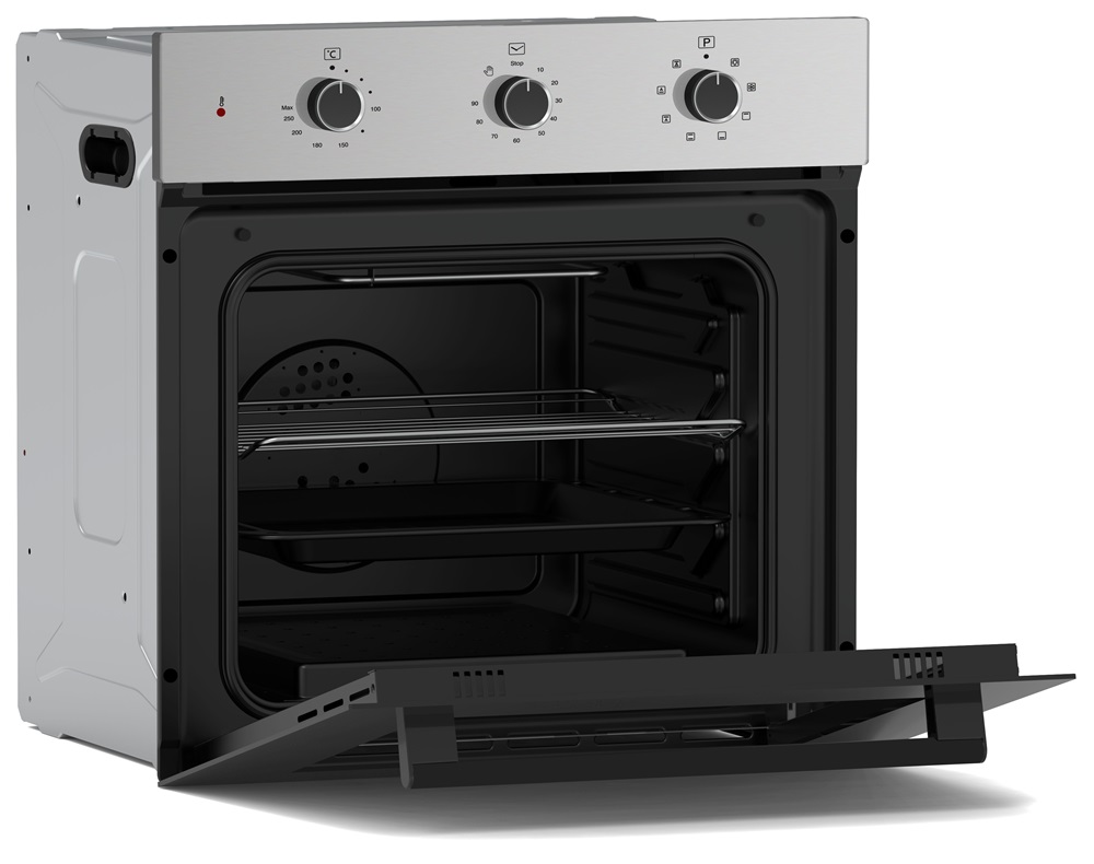 Hausberg HB-8044NG fekete, beépíthető, 58L, 1600W, grill, turbóventilátorral sütő