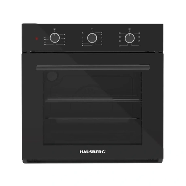 Hausberg HB-8044NG fekete, beépíthető, 58L, 1600W, grill, turbóventilátorral sütő