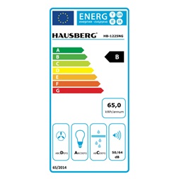 Hausberg HB-1225NG klasszikus, fekete, méret:60 cm, zajszint:78 dB, páraelszívó