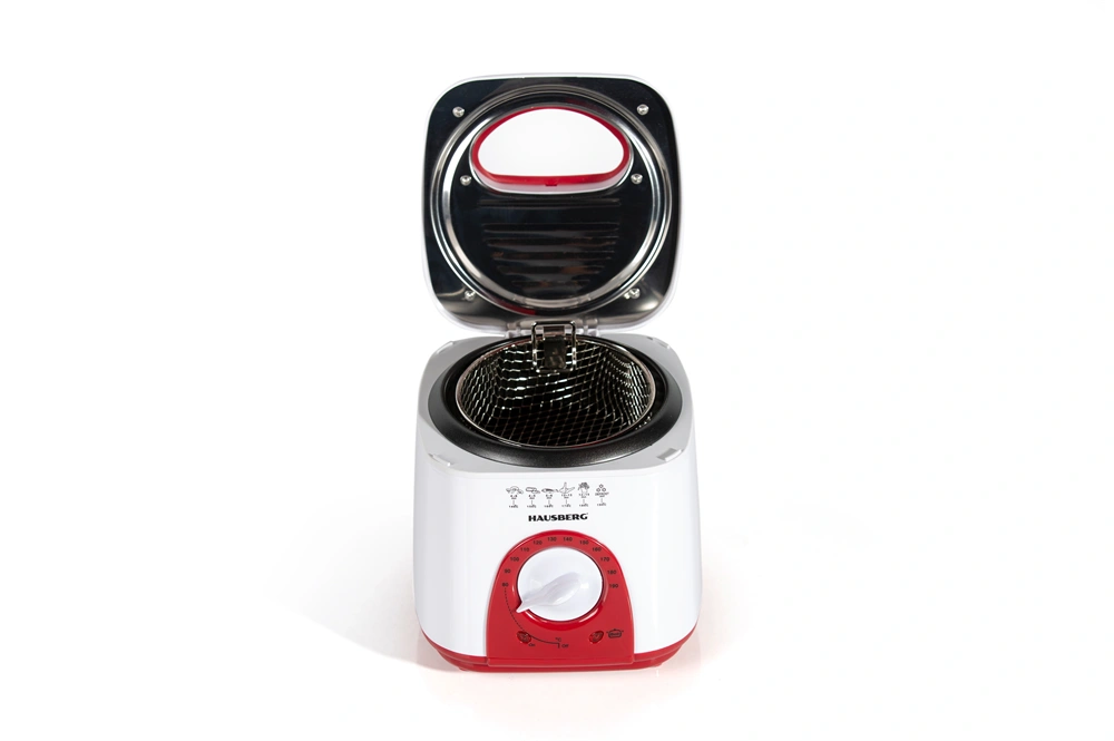 Hausberg HB-1320RS 1 literes 650W vörös elektromos olajsütő