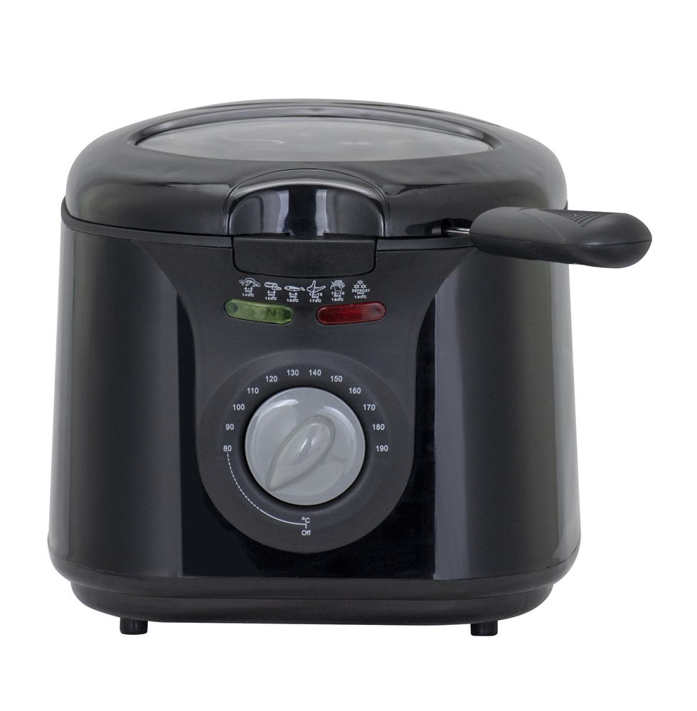 Hausberg HB-1331NG 2.5 literes 1450W ablakos fekete elektromos olajsütő