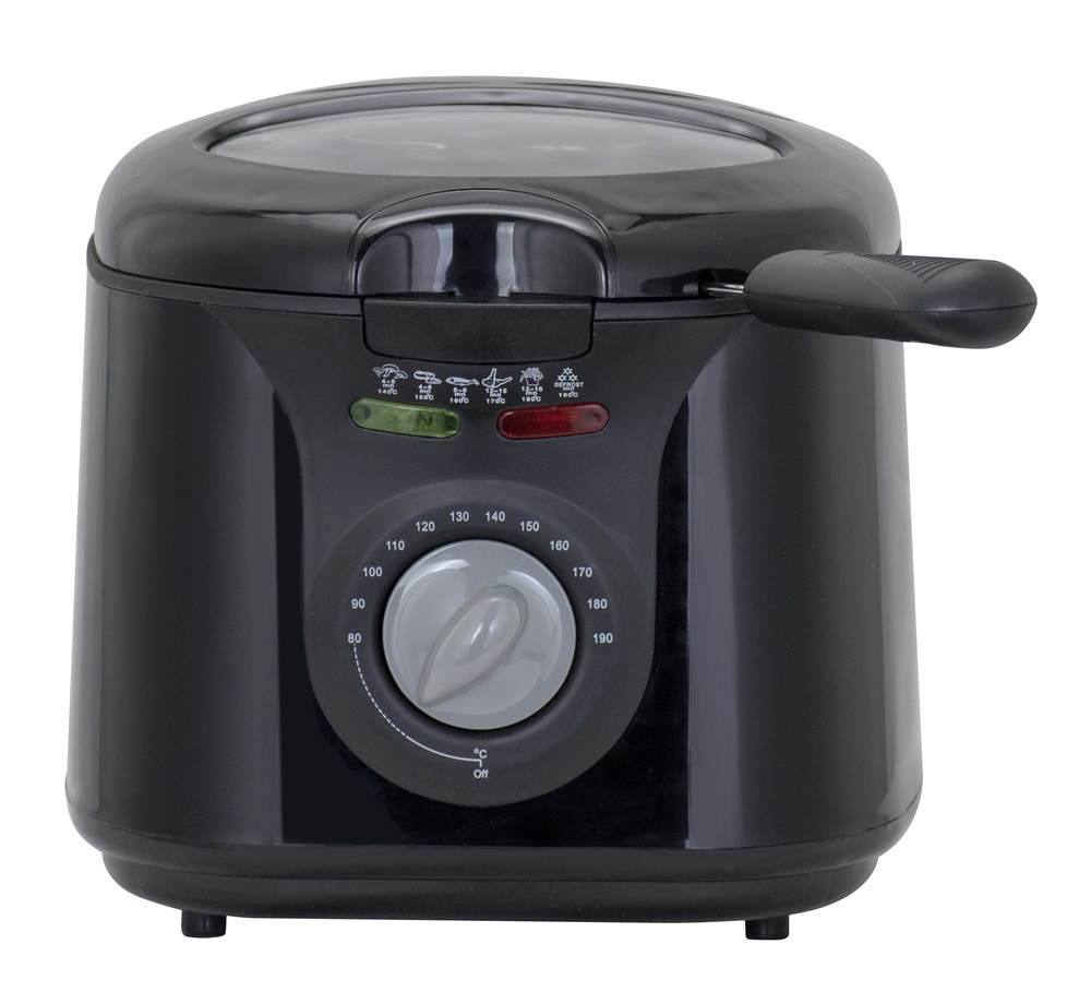 Hausberg HB-1331NG 2.5 literes 1450W ablakos fekete elektromos olajsütő