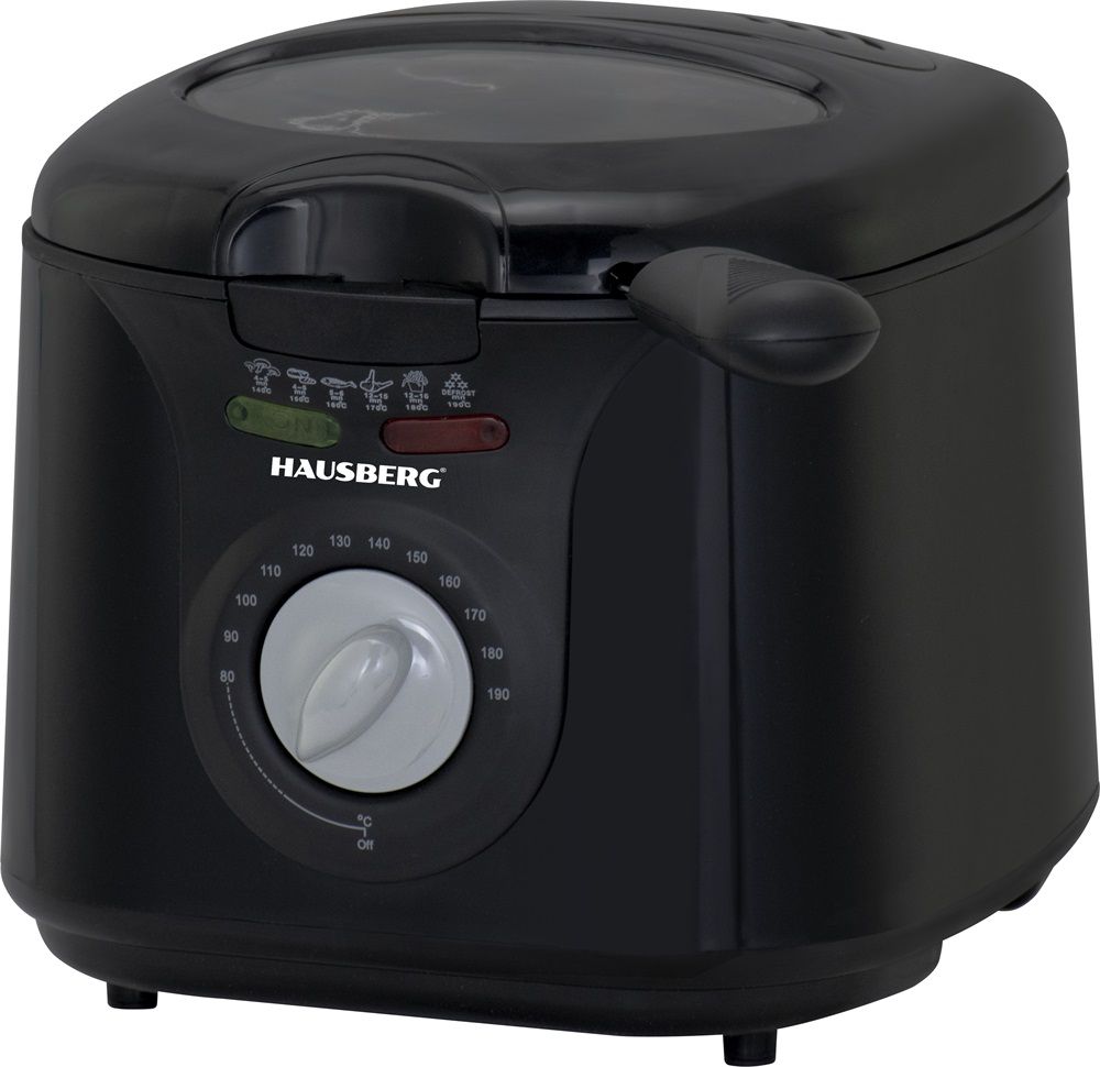 Hausberg HB-1331NG 2.5 literes 1450W ablakos fekete elektromos olajsütő