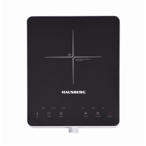 Hausberg HB-1526AB 2000W fekete  elektromos egylapos indukciós főzőlap érintésvezérléssel