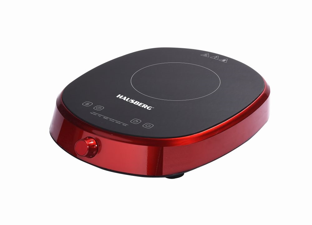 Hausberg HB-1527RS 2000W-os vörös elektromos egylapos indukciós főzőlap érintésvezérléssel