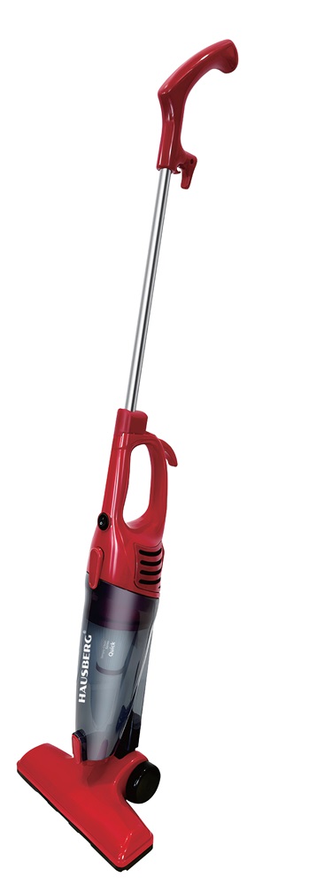 Hausberg HB-2025RS 600W piros, porzsák nélküli, vezetékes, 2 az 1-ben álló porszívó