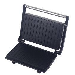 Hausberg HB-539IN 1300W fekete kontakt grill szendvicssütő, állítható termosztát, rozsdamentes ház